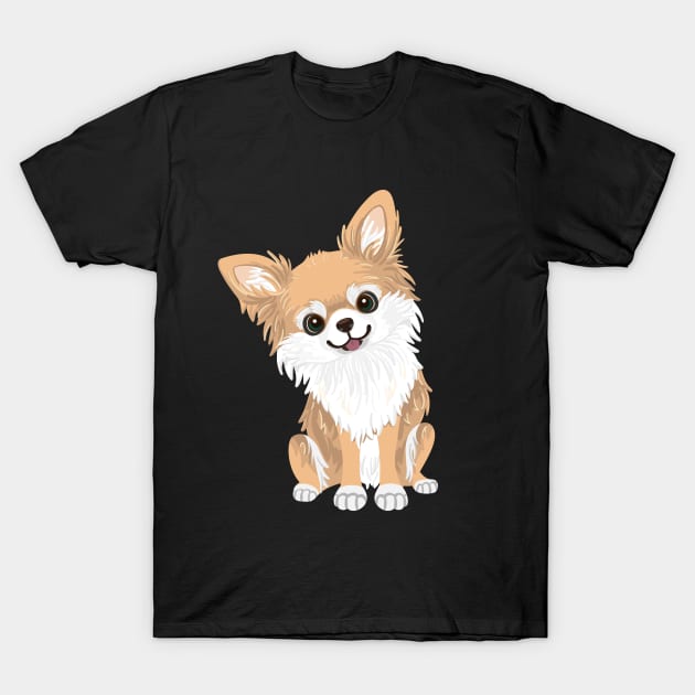 Cute Chihuahua puppy dog lover T-Shirt by HamilcArt